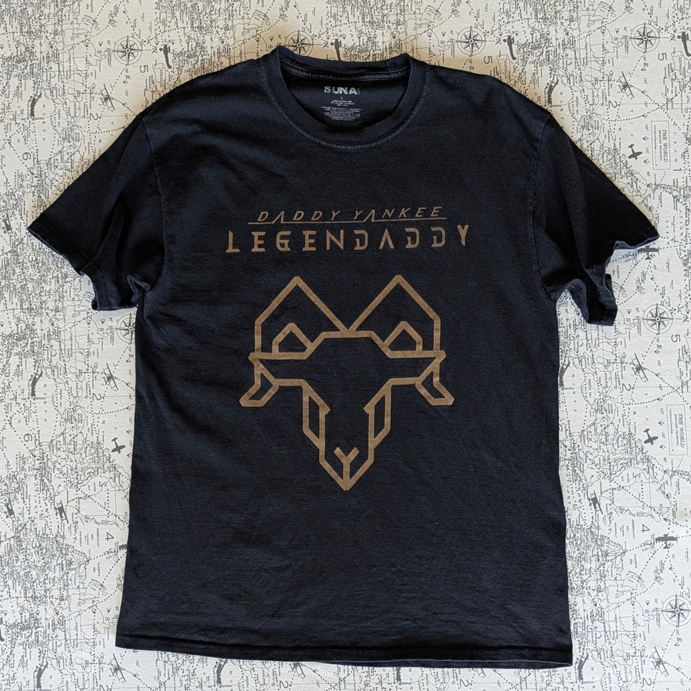 Daddy Yankee Legendaddy Graphic Tour Tee Black Size Large